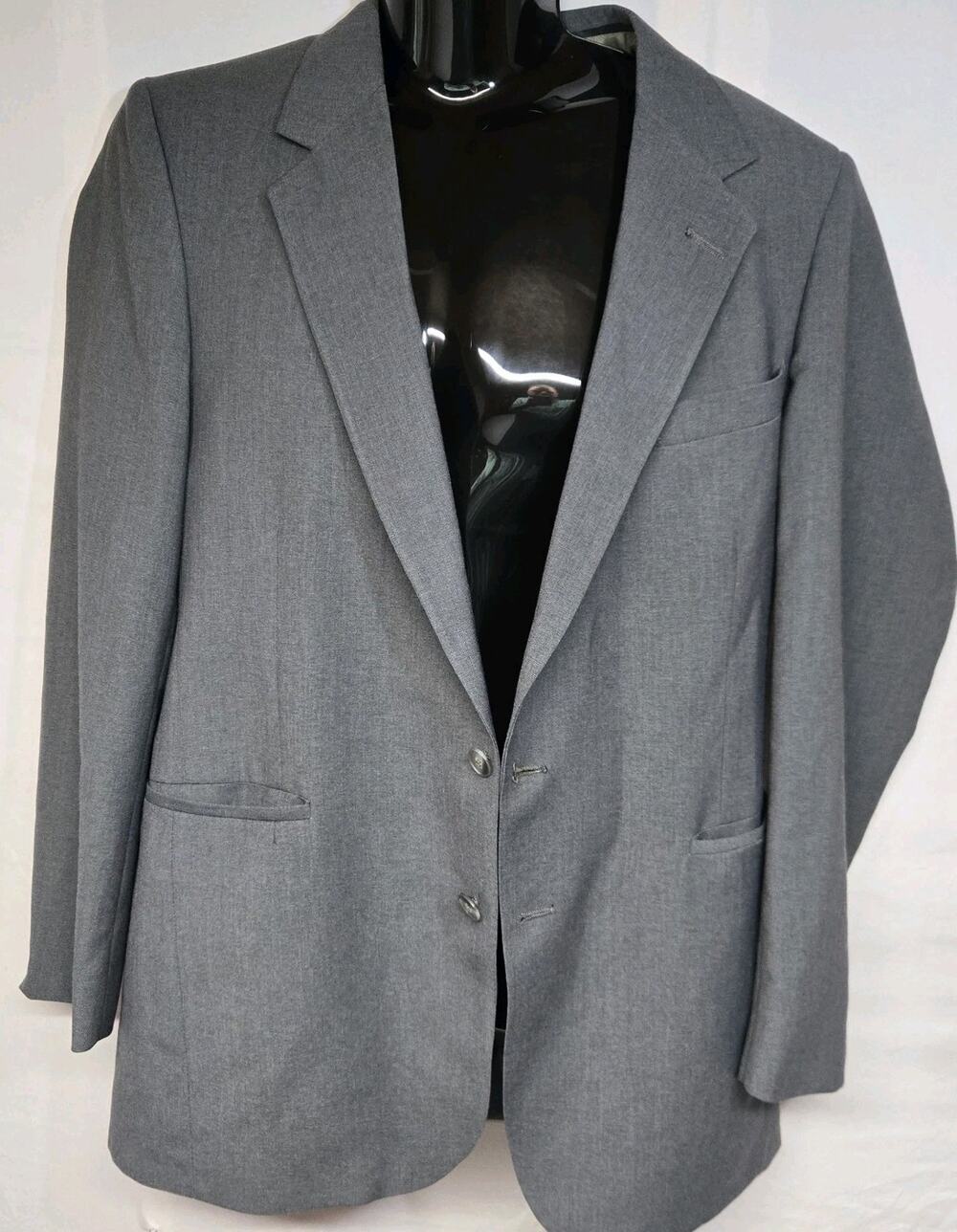 Vintage Levi Strauss Business Class Suit Blazer Jacket Gray Made in USA Men 42 M